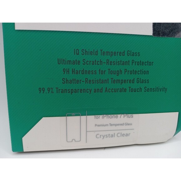 5/$25 Iphone 7 PLUS Screen Protector Iq Shield Tempered Ballistic Glass - Picture 2 of 7